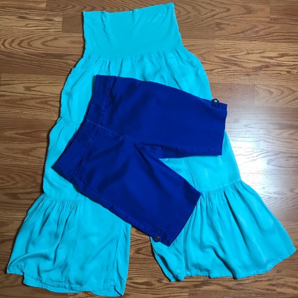 Cache Pants - Beach’s🏖 Short+Pant Set Turquoise Nave Blue WMNS